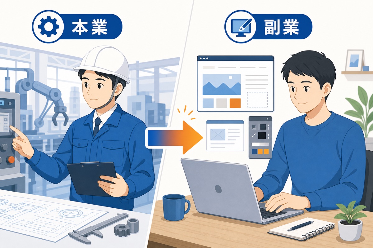 製造業エンジニアからWeb制作副業への転換