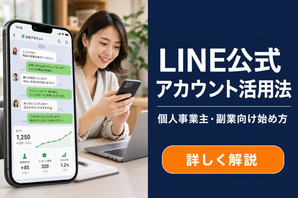 LINE公式アカウント活用法 個人事業主・副業向け始め方